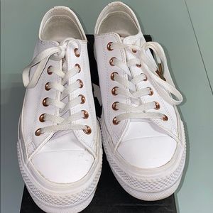 Converse All Star rose gold platform with box!!